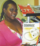 Constance, VUT librarian, with an I&C magazine